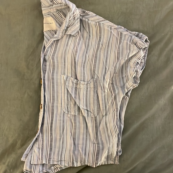 STRIPED CROPPED SHIRT - Picture 2 of 2